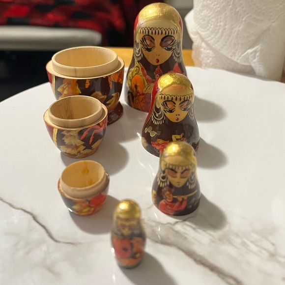 VTG RARE Trad. Russian Sergiev Posad Matryoshka Babushka Nesting Dolls 7pc - Picture 10 of 14